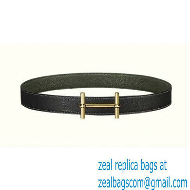 Hermes H d'Ancre belt buckle & Reversible leather strap 32 mm 01 2023